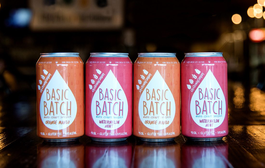 Basic Batch Hard Seltzer Cans from 4 By 4 Brewing Company in Springfield MO
