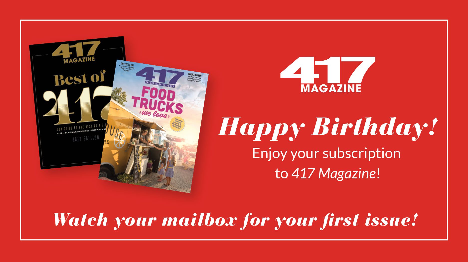 417 Magazine Birthday Gift Card