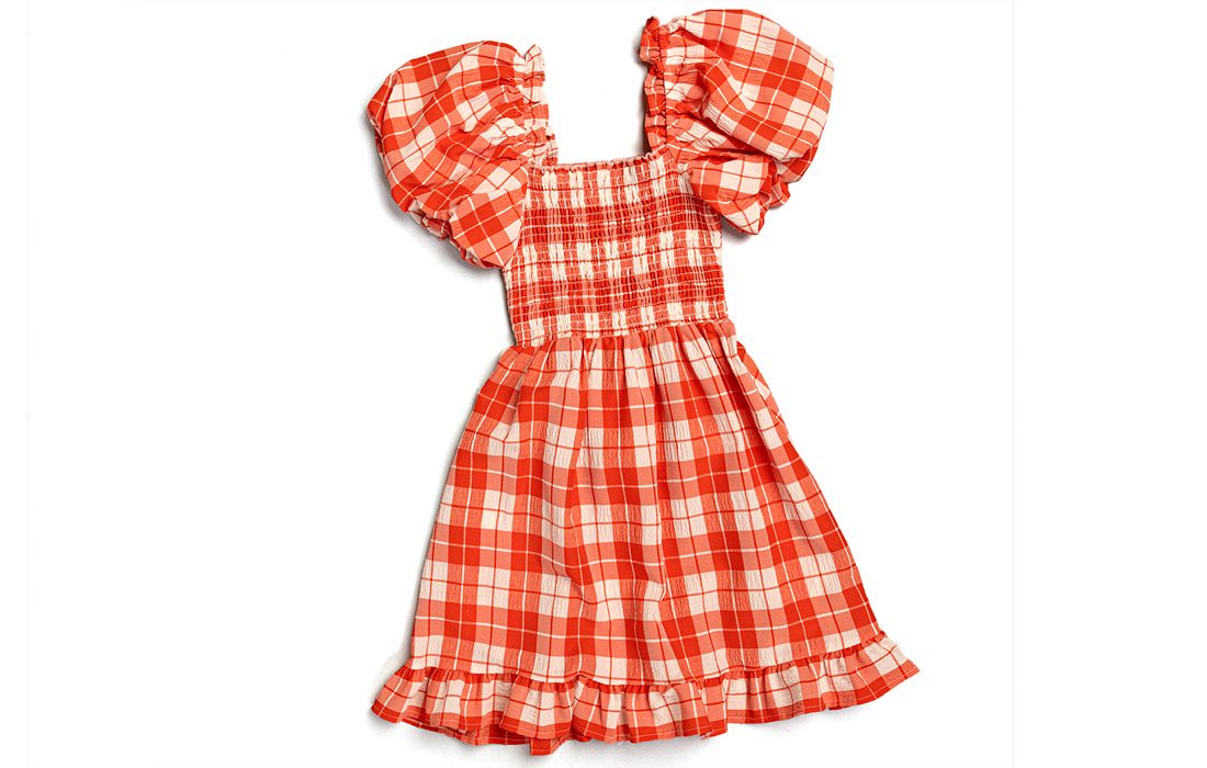 Red plaid dress