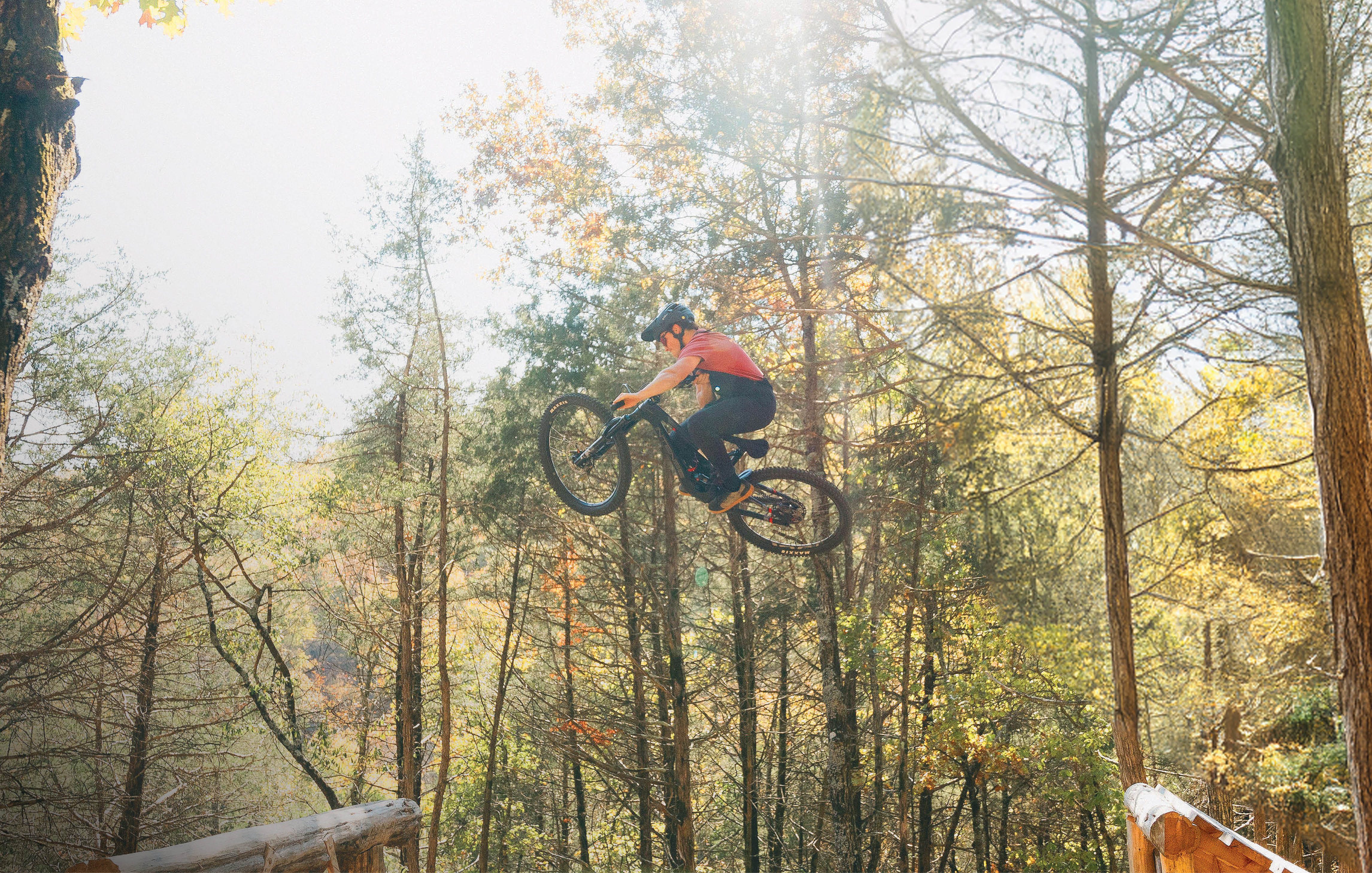 Mountain biking in the Ozarks.