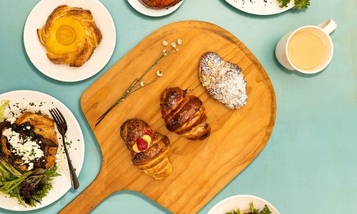 Platter of food from Blue Heron Farm & Bakery