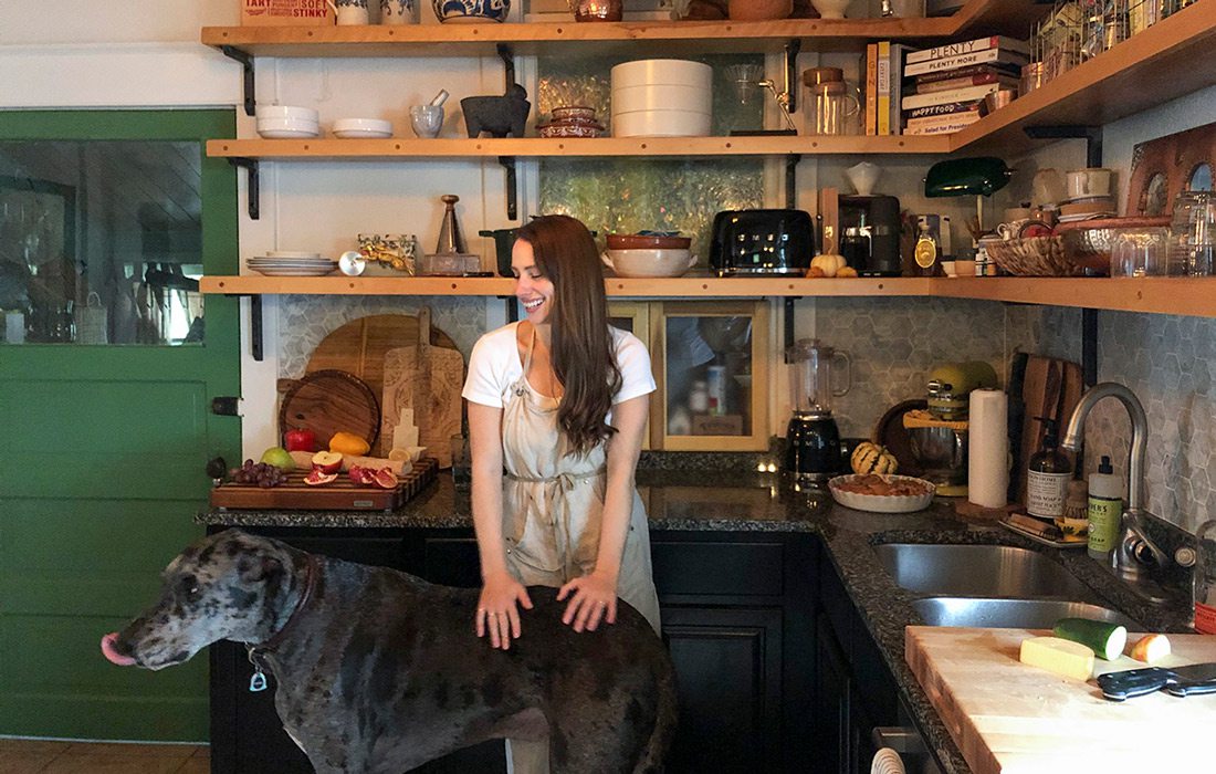 Angela Houska with her dog Hank