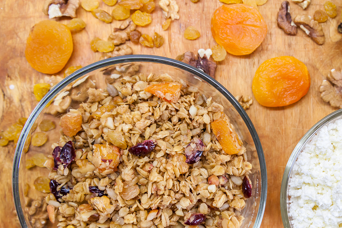 Apricot Cranberry Oatmeal with Walnuts