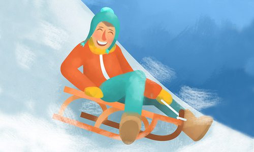 Sledding illustration