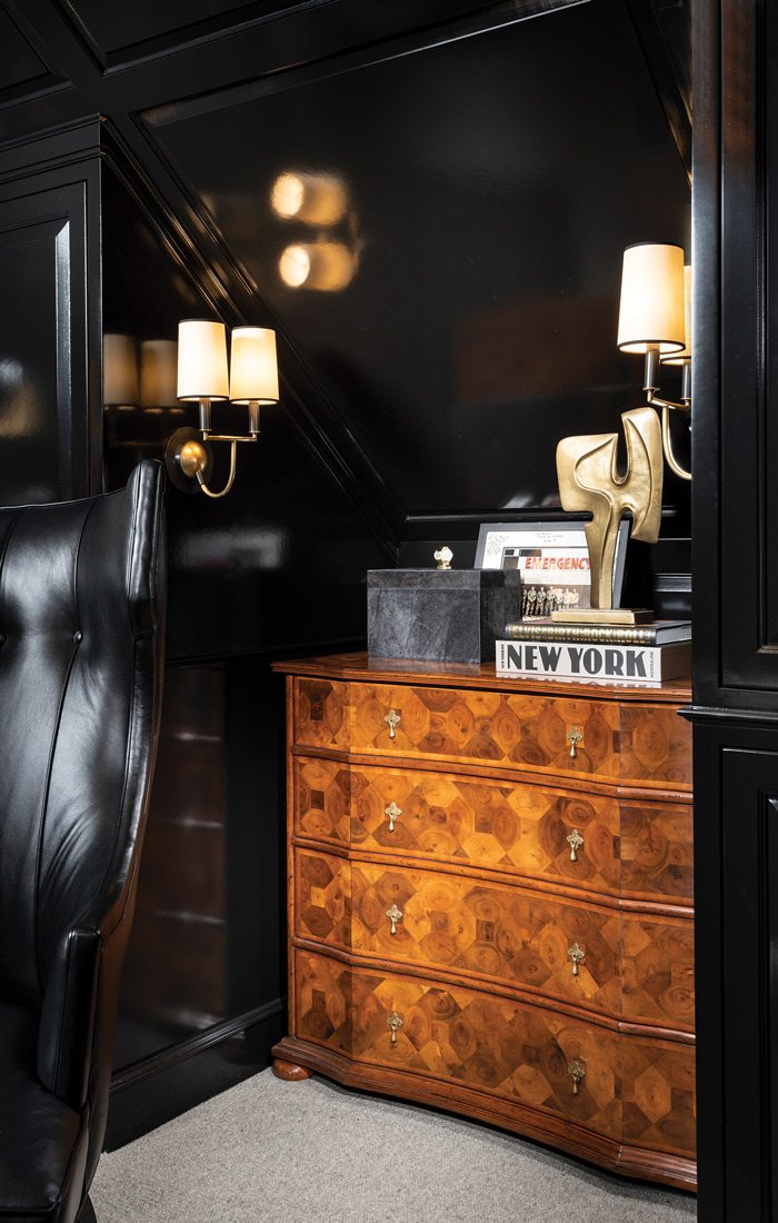 Chest of drawers in renovated attic space