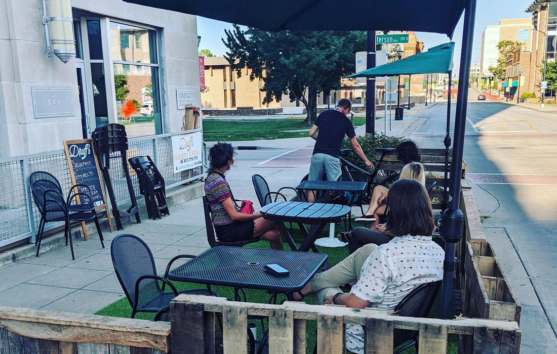 New patio outside Druff's