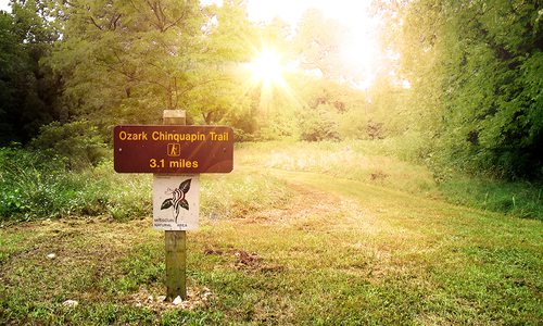 Ozark Chinquapin Trail at Big Sugar Creek State Park in Missouri