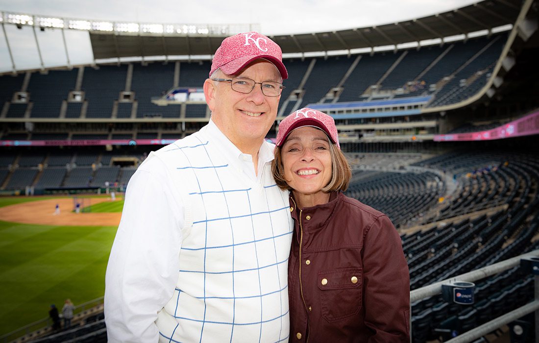 Clif and Gail Smart at Kauffman Stadium in Kansas City