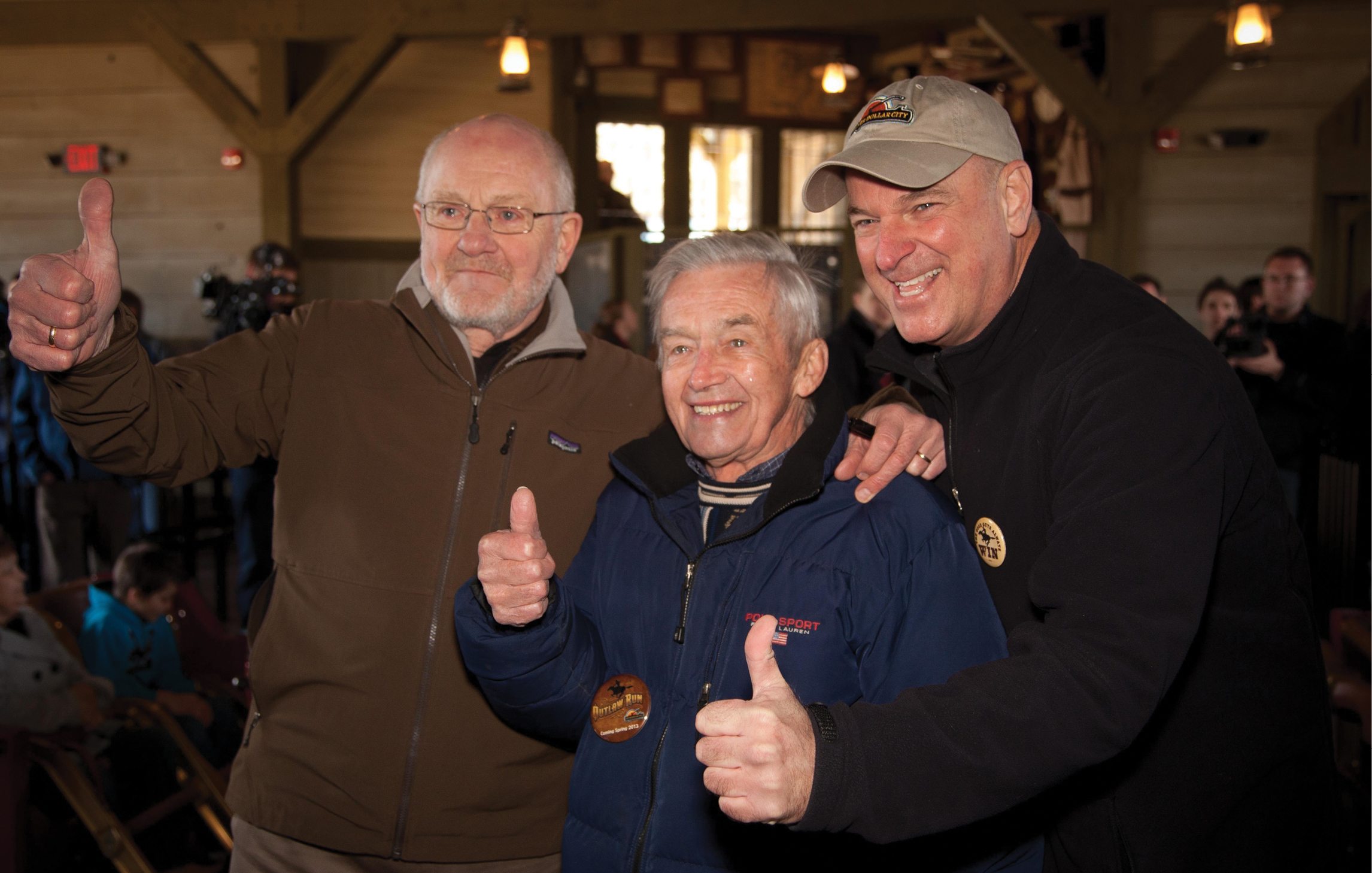 Peter and Jack Herschend, co-founders of Silver Dollar City, with Brad Thomas.