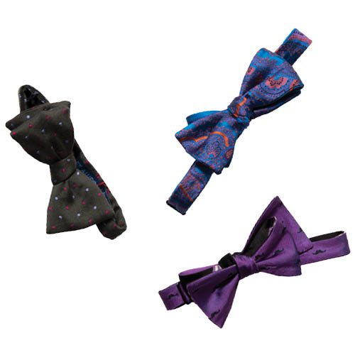 Colorful bow ties, from $39 at Town and County