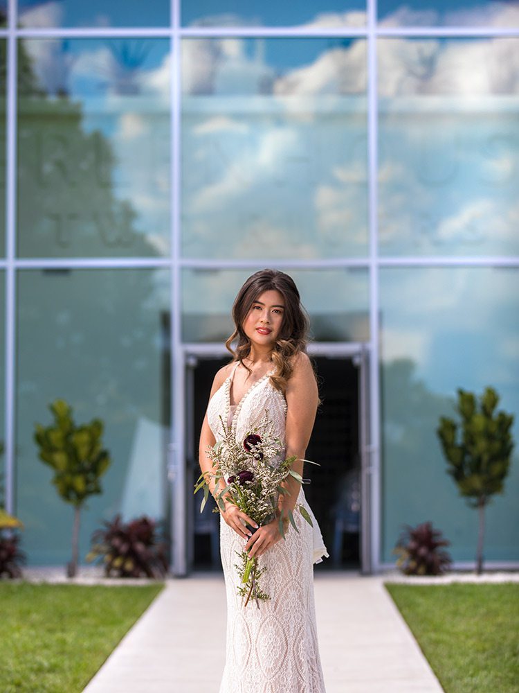 White lace wedding dress at The Dress Springfield MO