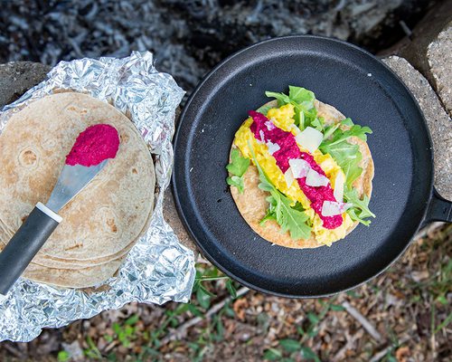 cooking over the campfire