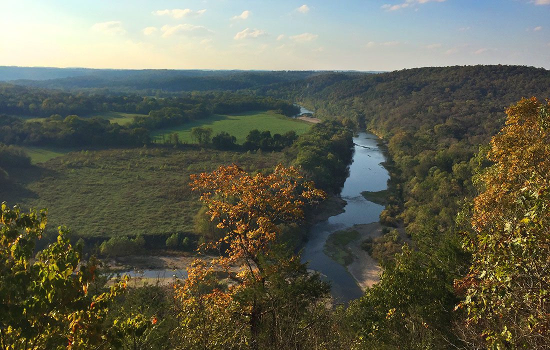 View from Riverview Trail's overlook deck.