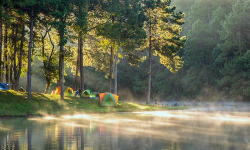 Campsites by water