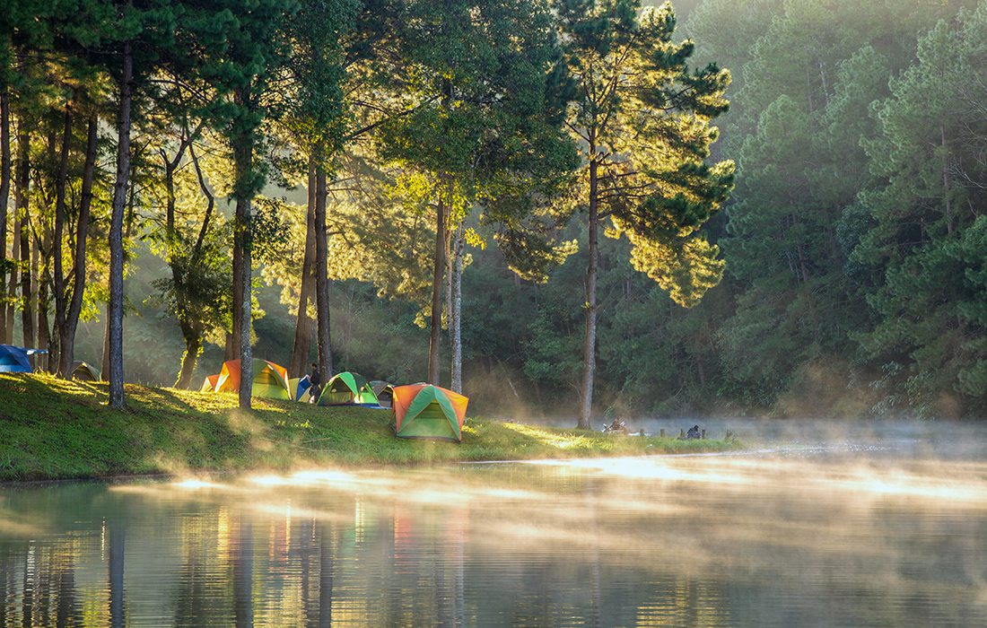 Campsites by water