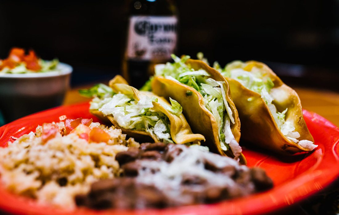 Carne Asada Fried Tacos at Maria's Mexican Restaurant