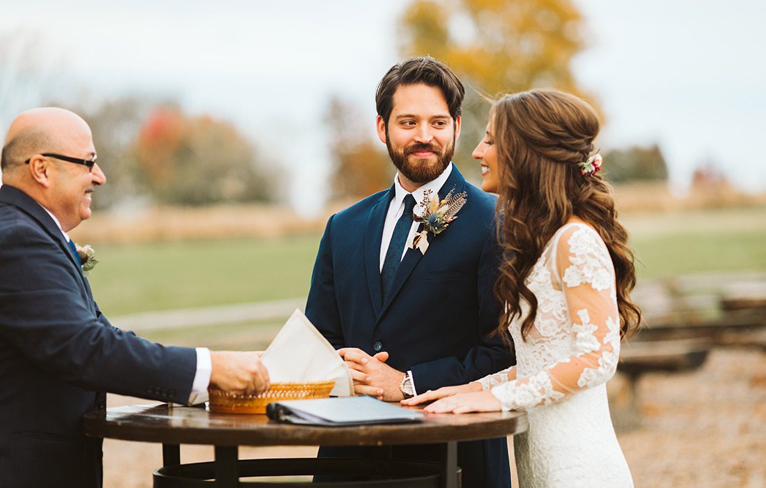 Brian Horton & Cheyann Weinacht on their wedding day