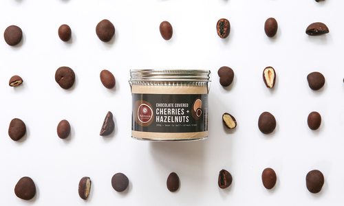 Chocolate-covered cherries and hazelnuts from Askinosie Chocolate