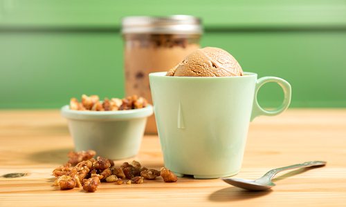 Scoop of chocolate ice cream from Culture Counter in Springfield MO