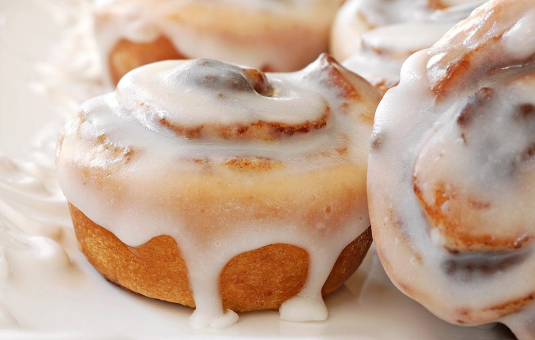 Cinnamon rolls with icing