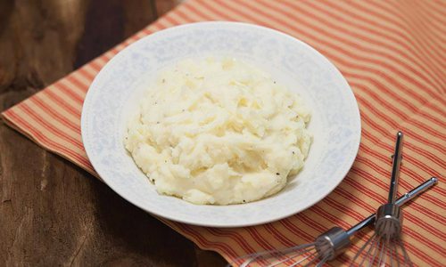 Bowl of classic mashed potatoes