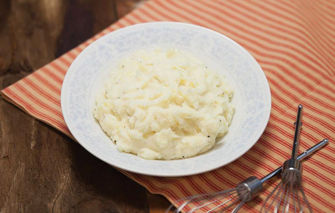 Bowl of classic mashed potatoes