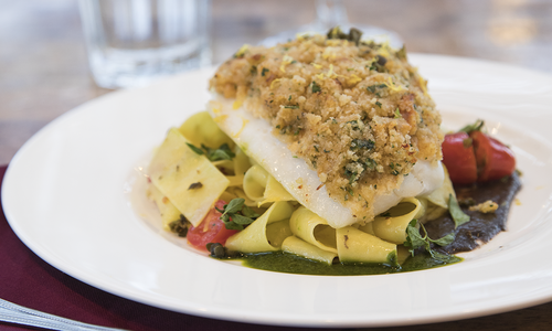 Crab-Topped Orange Roughy