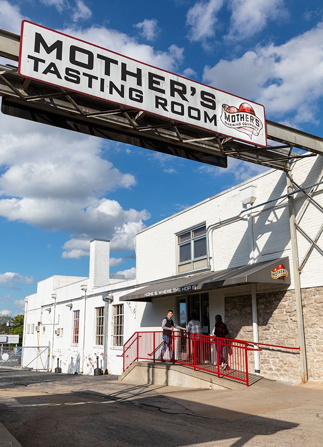 Entrance to Mother's Brewery tasting room from the Mother's backyard Springfield MO