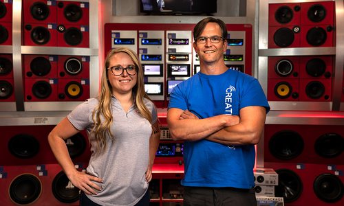 Olivia Maybon and Don Fleury of Creative Audio in Springfield MO