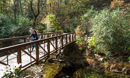 Biking in Bentonville, AR Crystal Bridges