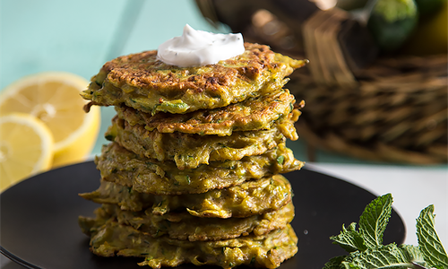 Curried Shredded Squash Pancakes