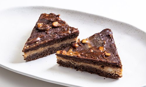 Chocolate peanut butter brownie from Delicieux Bakery in Springfield MO