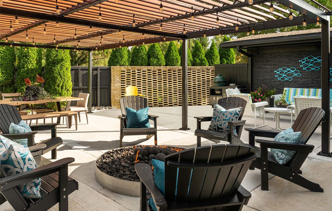 Patio of Best Outdoor Space 2022 Design Awards winner