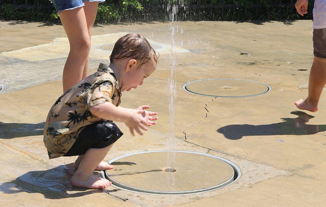 Splash pad at Dickerson Park Zoo in Springfield MO