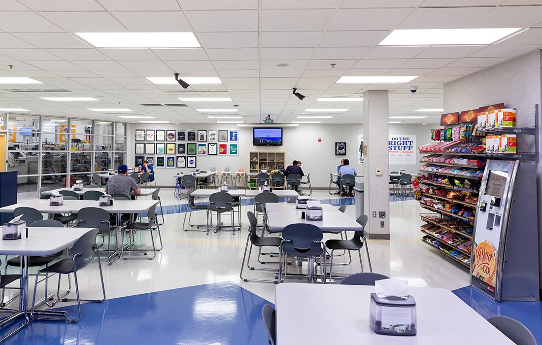 Break room at Digital Monitoring Products in Springfield MO