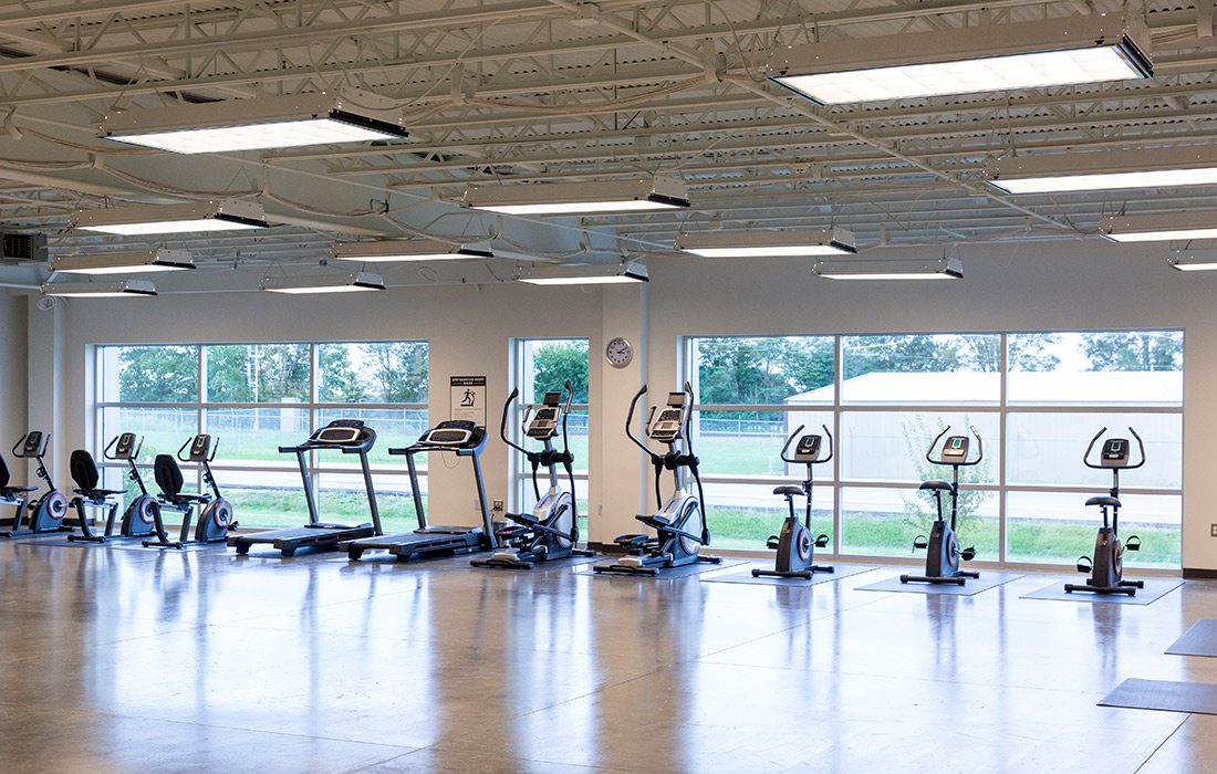 Exercise room at Digital Monitoring Products in Springfield MO