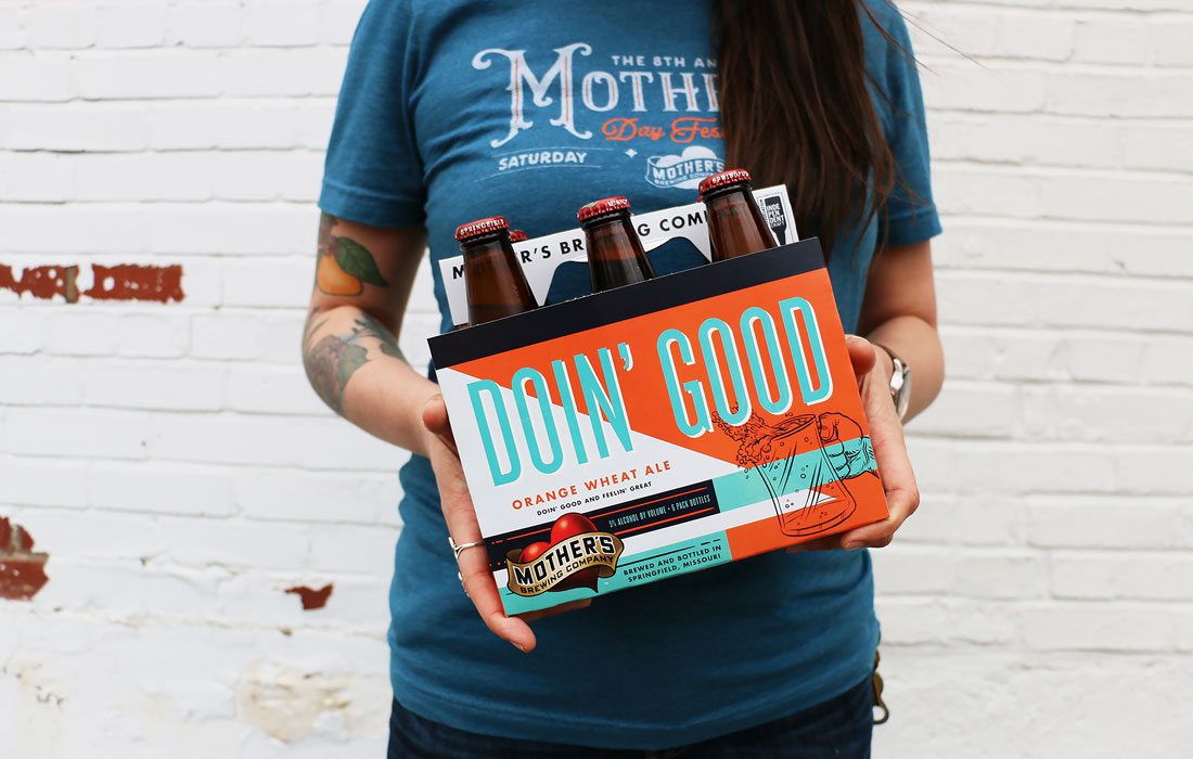 A six pack of Mother's Brewing Co.'s Doin' Good beer