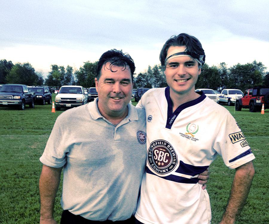 Bryan Bevel and his son, Connor.