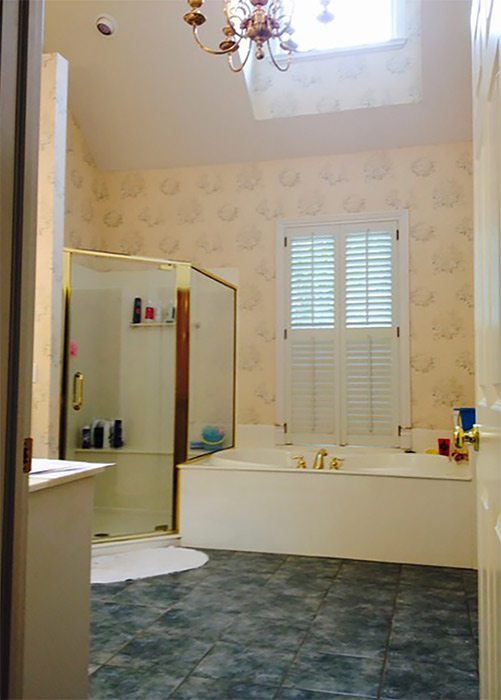 Black and White Bathroom Remodel by Built by Brett in Springfield MO Before Image