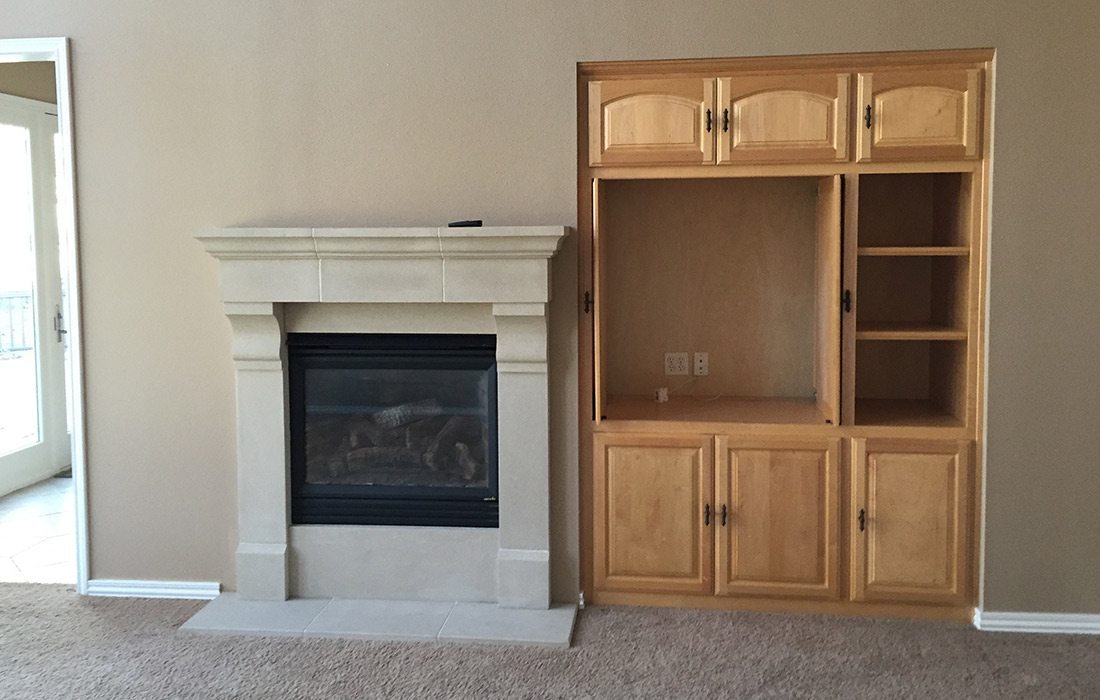 Statement Fireplace Remodel by Refine Studios in Springfield MO Before Image