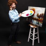 Slider Thumbnail: Elisabeth Anderson as Bob Ross Halloween 2019