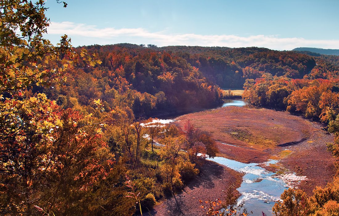 Buffalo River Valley in Arkansas