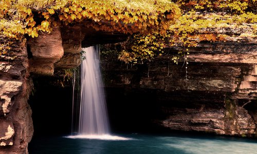 Glory Hole Waterfall at Dogwood Canyon in Missouri