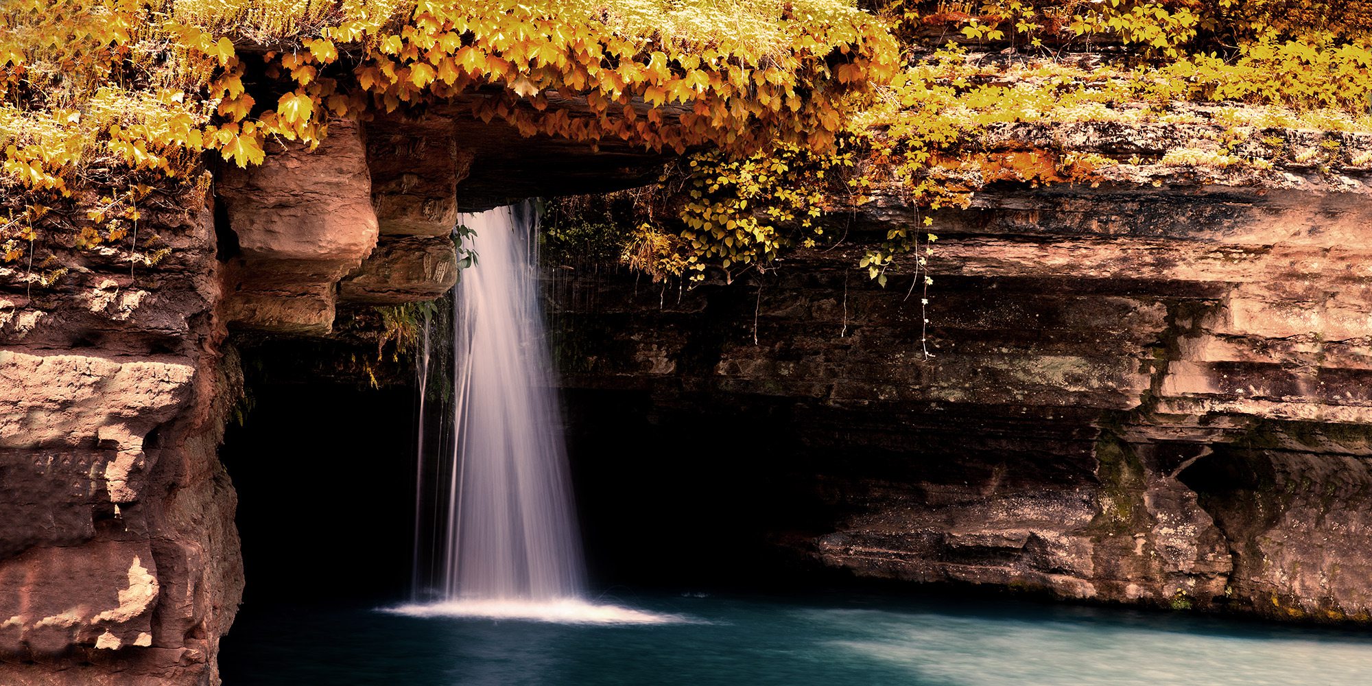 Glory Hole Waterfall at Dogwood Canyon in Missouri