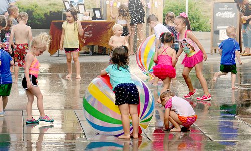 Farmers Market of the Ozarks Splash Fountain in Springfield MO