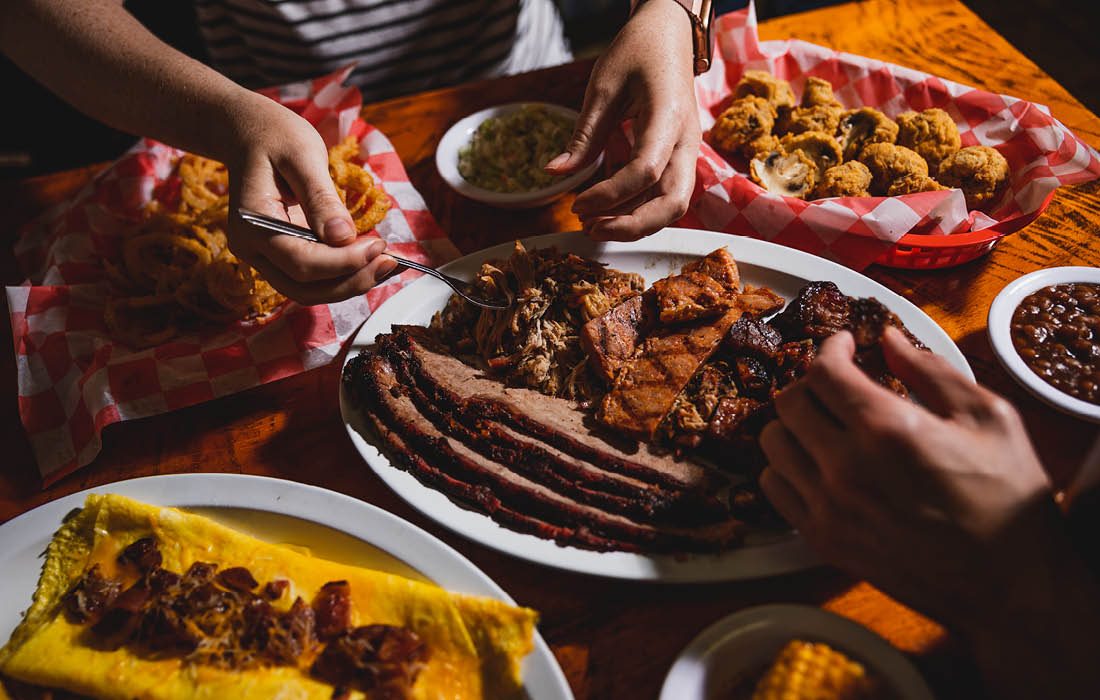 Spread from Fat Daddy's Bar-B-Cue