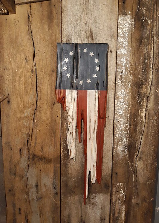 Wooden Flag Made by Kristine Grippo in Springfield, MO