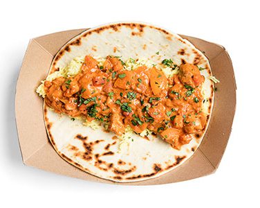 chicken tikka masala naan taco