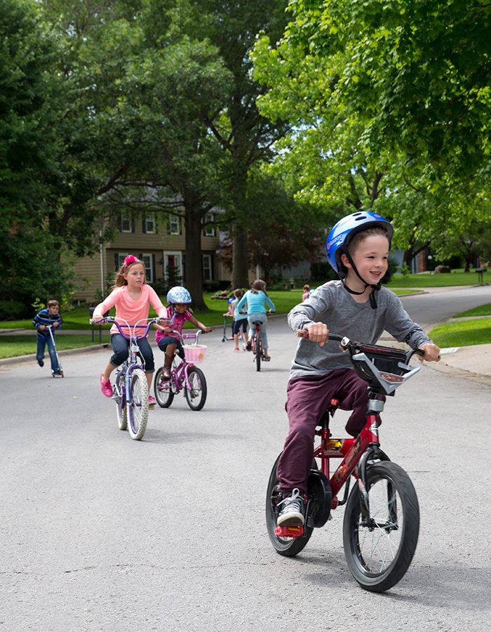 Kids riding bikes in Brentwood South