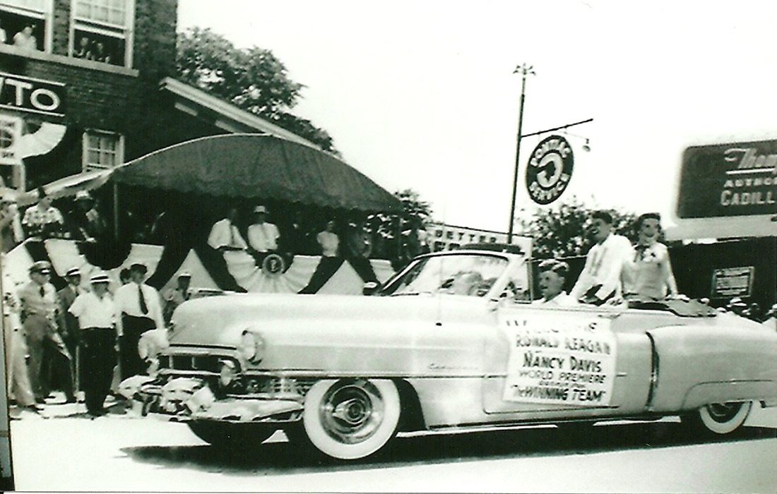 Ronald and Nancy Reagan visited Springfield MO for a movie premiere at the Gillioz Theater